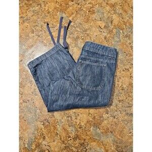 Riders by Lee‎ 13159E7 Womens Dk Wash Blue Cargo Denim Capri Jeans SZ 6M (A272)